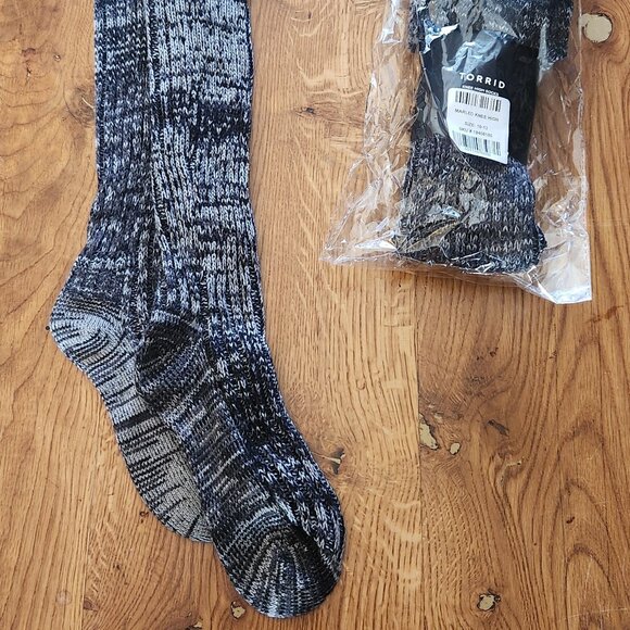 Knit Knee High Socks- gray marble - Picture 3 of 4